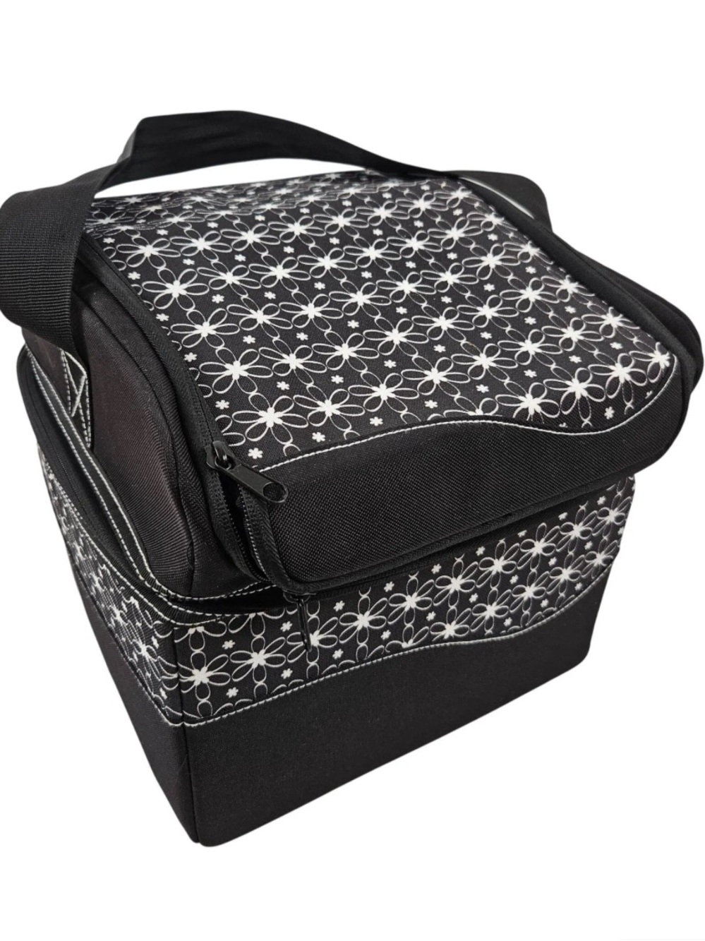 Creative Memories Black and White Daisy Tool Caddy